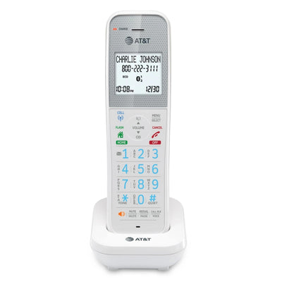 AT&T DAL75011 white cordless DECT 6.0 Bluetooth accessory handset with speakerphone, open box condition