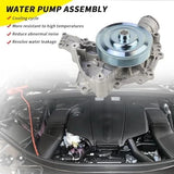 Munik engine water pump assembly with gasket and pulley, OEM replacement 2732000201 for Mercedes-Benz 5.5L V8 - view 3