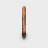 Tumbler 5.5 inch utility knife with straight German steel blade and brown walnut wood handle on white background - view 3