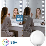 Four TJOY G25 frosted LED globe light bulbs with E26 base, 5000K daylight vanity bulbs for bathroom mirrors - view 5