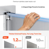 VEVOR stainless steel 30x21 inch flush mount BBQ access door with louvered vents and ergonomic handles for outdoor kitchen - view 5
