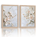 NCYEL Framed 3D Textured Floral Canvas Wall Art Set of 2 – 12x16 — view 1 of 8
