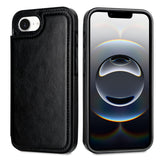 HianDier iPhone 16e Wallet Flip Case - Black PU Leather with Card Holder — view 4 of 8