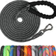 5FT Heavy Duty Reflective Rope Dog Leash with Locking Swivel Hook & EVA Handle