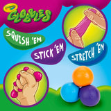 Six multicolor Crayola Globbles squishy sticky fidget balls in packaging, sensory stress relief toys for kids - view 3