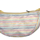 Watercolor Striped Crescent Half-Moon Nylon Crossbody Bag with Adjustable Strap — view 1 of 2