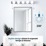 Four TJOY G25 frosted LED globe light bulbs with E26 base, 5000K daylight vanity bulbs for bathroom mirrors - view 6