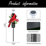 Solar Red Cardinal Memorial Garden Stake with Warm LED Light – Weatherproof — view 5 of 8