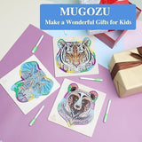 HOGYBERK wooden tiger puzzle with colorful hardwood pieces and storage box, 8.86 by 8.66 inches, for toddlers ages 3 to 5 - view 5