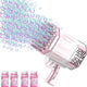 HQF 88-Hole Bubble Machine with LED Lights, Fan & 4 Solution Tanks