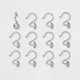 Threshold Nickel Button Shower Curtain Hooks – Rust-Proof Zinc Alloy, 12-Pack
