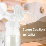 Maymom 21mm white plastic breast flanges and silicone duckbill valves replacement set for Spectra S1 S2 pump - view 5