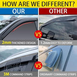 Set of four black tape-on window rain guards for Honda Civic 2006-2011, showing front and rear door visors - view 4