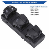 Obaee black 6-button driver power window switch with orange backlight and 3+16 pin connector for Nissan Altima Sentra - view 5