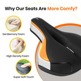 FitHeart Joy Wide Memory Foam Bike Seat Cushion - Dual Shock Absorbing — view 6 of 8