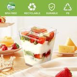 5 oz Plastic Dessert Cups with Lids & Spoons — Set of 20 | BPA-Free — view 6 of 7