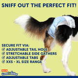 Hartz disposable dog diapers size medium 32 count package showing FlashDry absorbent core and velcro tab closure - view 5