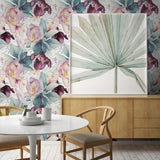 MuralPeel Peel and Stick Wallpaper – Purple Pink Anemone Floral, 29 Sqft – Open Box — view 6 of 7