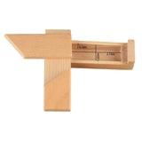 Ahyuan 5-inch handmade beech wood secret opening puzzle box with hidden compartment, brown finish, closed view - view 6