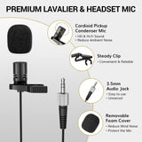 Tonor TW388 black UHF wireless microphone system with headset, lavalier mic, bodypack transmitters, and metal receiver unit - view 4