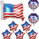 PBPAO 8-Pack 4th of July Patriotic Foil Balloons - Star & Stripes Design