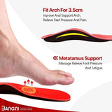 3ANGNI red cork full-length orthotic arch support insoles for flat feet and plantar fasciitis, men size 9-9.5 - view 3