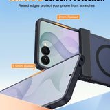 FNTCASE Samsung Galaxy Z Flip 8 Magnetic Hinge Protector Case - Matte Black — view 6 of 7