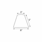 Set of 5 Aspen Creative pearl linen empire clip-on lamp shades for chandeliers and wall sconces, model 32119-5 - view 2