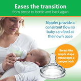 Dr. Brown's Options+ Wide-Neck Glass Baby Bottles 5oz 3-Pack with Level 1 slow flow anti-colic nipples, BPA-free - view 5