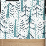Teal green abstract pine tree forest pattern iPhone 11 Pro dual-layer protective case on white background by SugarloafGraphics