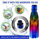 CHILLOUT LIFE 17oz UV Rainbow Insulated Stainless Steel Kids Water Bottle — view 4 of 8