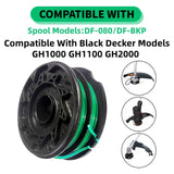 Eyoloty DF-080 Trimmer Spool 0.080" 30ft 3-Pack for Black+Decker GH1000 GH1100 GH2000 — view 3 of 8