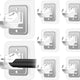 Codoule No-Drill Adhesive Curtain Rod Brackets – 8-Pack, 13 lb Hold