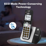 VTech VG231 silver and black cordless DECT 6.0 landline phone with large backlit keypad and base unit - view 8