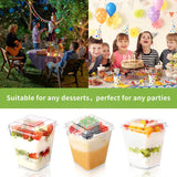 5 oz Plastic Dessert Cups with Lids & Spoons — Set of 20 | BPA-Free — view 7 of 7