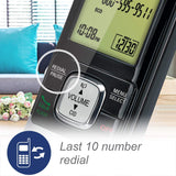 VTech CS6719-2 silver cordless phone system with 2 handsets and charging bases, Caller ID cordless phone - view 6
