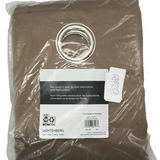 Sun Zero Seymour Taupe Faux Silk Room Darkening Grommet Curtain 54x84 — view 4 of 4