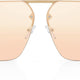 JOO'RTI Oversized Rimless Aviator Sunglasses – Rhinestone Frame UV400
