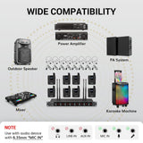 Tonor TW388 black UHF wireless microphone system with headset, lavalier mic, bodypack transmitters, and metal receiver unit - view 6
