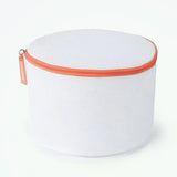 Shapermint white cylindrical large mesh laundry wash bag with zipper closure for protecting bras and delicate lingerie - view 2