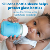 Dr. Brown's Options+ Wide-Neck Glass Baby Bottles 5oz 3-Pack with Level 1 slow flow anti-colic nipples, BPA-free - view 6