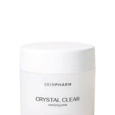 Skin Pharm Crystal Clear Clarifying Pads 60-count container with 2% salicylic acid for acne-prone skin