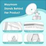 Maymom 21mm white plastic breast flanges and silicone duckbill valves replacement set for Spectra S1 S2 pump - view 8