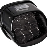 Smoked black LED rear tail light unit for Harley-Davidson Dyna Softail Touring with integrated brake and running light