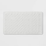 Threshold White Rubber Bath Mat 28x16 Non-Slip Honeycomb Suction Cup — view 1 of 4