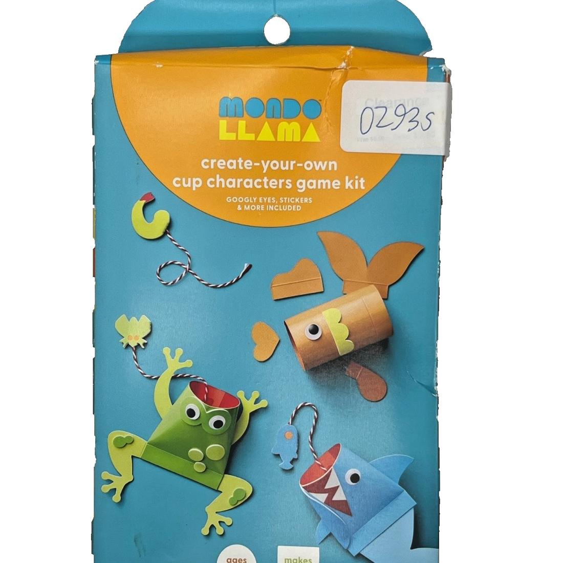 Mondo Llama Create Your Own Cup Characters Craft Kit 2-Pack with googly eyes, stickers, and twine included