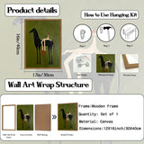 Abstract Western Cowboy Wall Art – 12x16 Framed Vintage Horse Rider Canvas Print — view 3 of 8