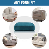 H.VERSAILTEX Velvet Stretch Sofa Cushion Covers – Deep Teal 3-Pack — view 7 of 8