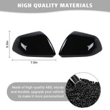 Pair of gloss black ABS plastic rear view mirror shell cover caps for 2015-2023 Ford Mustang by Jimen - view 3