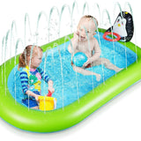 Posalimbaby Inflatable Splash Pad 68x43in with Basketball Hoop for Toddlers — view 2 of 6